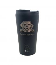  Coffee Thermos Golden Retriever Black