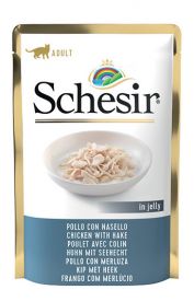 Schesir Nature Pollo Chicken Fillets With Hake For Cats