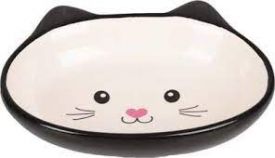 Flamingo Cat Bowl Ceramic Black 