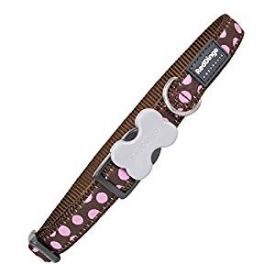 Red Dingo Collar Brown With Pink Spots