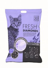 image of M-pets Fresh Diamonds Lavender Silica Cat Litter 15l