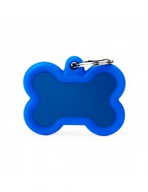 Myfamily Blue Bone With Rubber Nametag