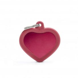Myfamily Red Heart With Rubber Nametag