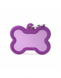 Myfamily Purple Bone With Rubber Nametag