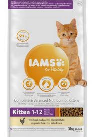 Iams For Vitality Dry Kitten Food With Fresh Chicken