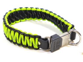 image of Sprenger Collar In Nylon With Click Lock Black/green 60cm