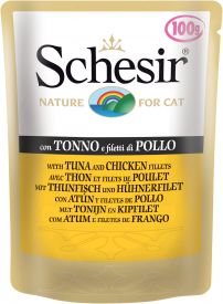 Schesir Cat Tuna & Chicken Fillets Pouch