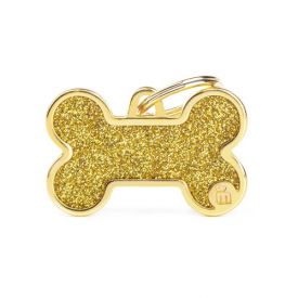 Shine Big Bone Gold Gitter Id Tag