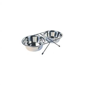 Trixie Eat On Feet - 2 Bowls With Stainless Steel Support 24 Cm 