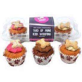 image of Barking Bakery 3 Mini Cupcake Vanilla 